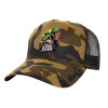 Adult Structured Trucker Hat, with Mesh, (Camouflage) Army (100% COTTON, ADULT, UNISEX, ONE SIZE)