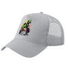 Trucker Hat with Mesh, GREY, (COTTON, KIDS, UNISEX, ONE SIZE)