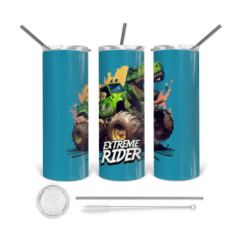 Extreme rider Dyno, Tumbler stainless steel 600ml, with metal straw & cleaning brush