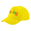 Child's Baseball Cap, 100% Cotton Twill, Yellow (COTTON, CHILD, UNISEX, ONE SIZE)