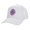 Structured Trucker Adult Hat, with Mesh, WHITE (100% COTTON, ADULT, UNISEX, ONE SIZE)