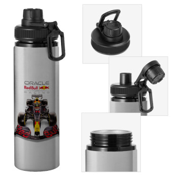 Redbull Racing Team F1, Metallic water bottle with safety cap, 850ml aluminum