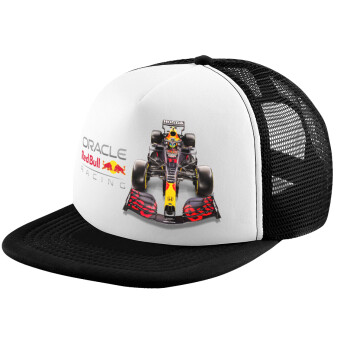 Redbull Racing Team F1, Καπέλο παιδικό Soft Trucker με Δίχτυ ΜΑΥΡΟ/ΛΕΥΚΟ (POLYESTER, ΠΑΙΔΙΚΟ, ONE SIZE)