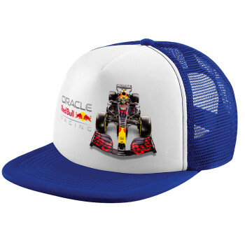 Redbull Racing Team F1, Καπέλο παιδικό Soft Trucker με Δίχτυ ΜΠΛΕ/ΛΕΥΚΟ (POLYESTER, ΠΑΙΔΙΚΟ, ONE SIZE)