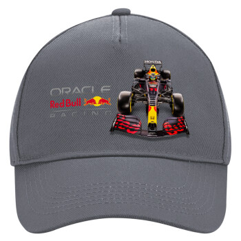 Redbull Racing Team F1, Ultimate Adult Hat Grey, (100% COTTON DRILL, ADULT, UNISEX, ONE SIZE)