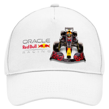 Redbull Racing Team F1, Adult Baseball Cap, Drill, White (100% COTTON, ADULT, UNISEX, ONE SIZE)