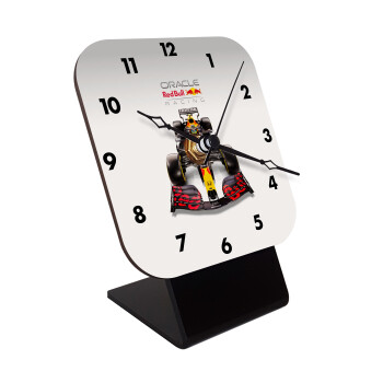 Redbull Racing Team F1, Quartz Wooden table clock with hands (10cm)