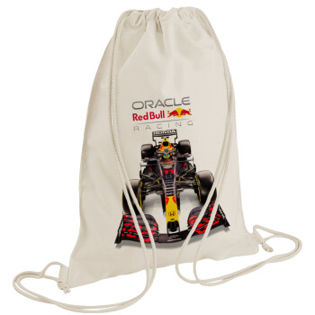 Redbull Racing Team F1, Backpack bag GYMBAG natural (28x40cm)