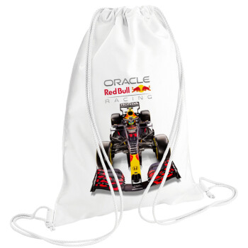 Redbull Racing Team F1, Backpack pouch GYMBAG white (28x40cm)