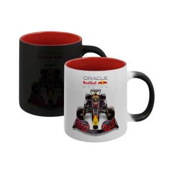 Redbull Racing Team F1, Κούπα Μαγική εσωτερικό κόκκινο, κεραμική, 330ml που αλλάζει χρώμα με το ζεστό ρόφημα (1 τεμάχιο)