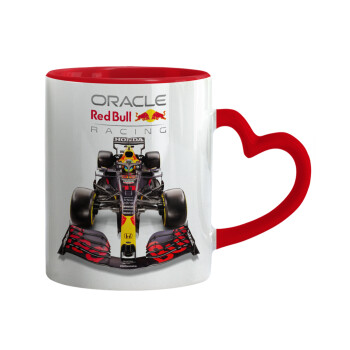 Redbull Racing Team F1, Κούπα καρδιά χερούλι κόκκινη, κεραμική, 330ml