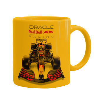 Redbull Racing Team F1, Ceramic coffee mug yellow, 330ml (1pcs)