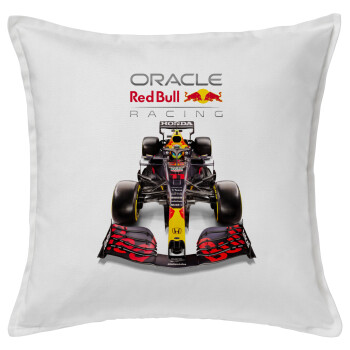 Redbull Racing Team F1, Sofa cushion White 50x50cm includes filling