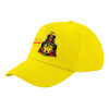 Child's Baseball Cap, 100% Cotton Twill, Yellow (COTTON, CHILD, UNISEX, ONE SIZE)