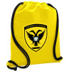 Backpack pouch GYMBAG Yellow, with pocket (40x48cm) & thick cords