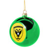 Green Christmas tree ornament ball 8cm