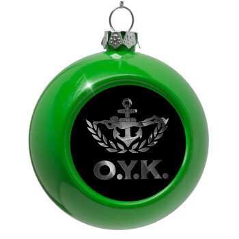 Ο.Υ.Κ., Green Christmas tree ornament bauble 8cm