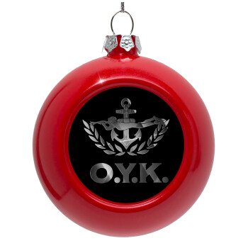 Ο.Υ.Κ., Red Christmas tree ornament bauble 8cm