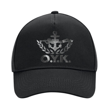 Ο.Υ.Κ., Adult Ultimate Hat BLACK, (100% COTTON DRILL, ADULT, UNISEX, ONE SIZE)