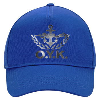 Ο.Υ.Κ., Ultimate Adult Hat BLUE, (100% COTTON DRILL, ADULT, UNISEX, ONE SIZE)