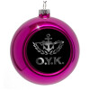 Purple Christmas tree ornament bauble 8cm