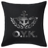 Sofa cushion black 50x50cm includes filling