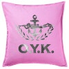 Sofa cushion Pink 50x50cm includes filling