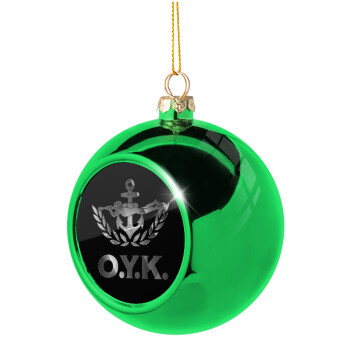 Ο.Υ.Κ., Green Christmas tree ornament ball 8cm