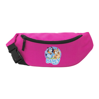 Bluey dog, Unisex waist bag (banana) in PINK color with 2 pockets