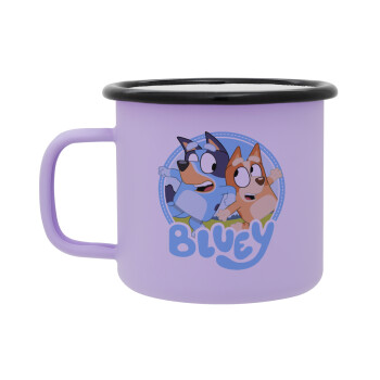 Bluey dog, Κούπα Μεταλλική εμαγιέ ΜΑΤ Light Pastel Purple 360ml