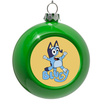 The Bluey, Green Christmas tree ornament bauble 8cm