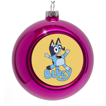 The Bluey, Purple Christmas tree ornament bauble 8cm