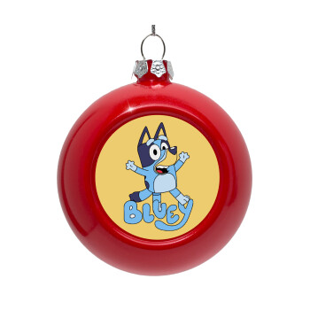 The Bluey, Red Christmas tree ornament bauble 8cm