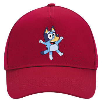 The Bluey, Adult Ultimate Hat RED, (100% COTTON DRILL, ADULT, UNISEX, ONE SIZE)