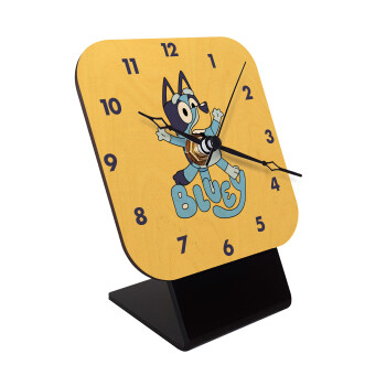 The Bluey, Quartz Table clock in natural wood (10cm)