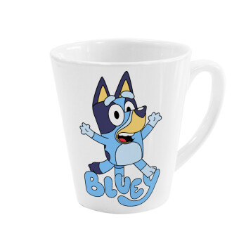 The Bluey, Κούπα κωνική Latte Λευκή, κεραμική, 300ml