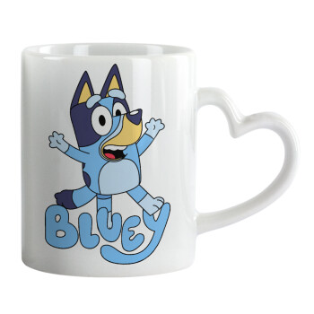 The Bluey, Mug heart handle, ceramic, 330ml