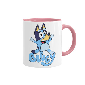 The Bluey, Mug colored pink, ceramic, 330ml