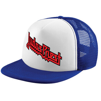 Judas Priest, Καπέλο παιδικό Soft Trucker με Δίχτυ ΜΠΛΕ/ΛΕΥΚΟ (POLYESTER, ΠΑΙΔΙΚΟ, ONE SIZE)