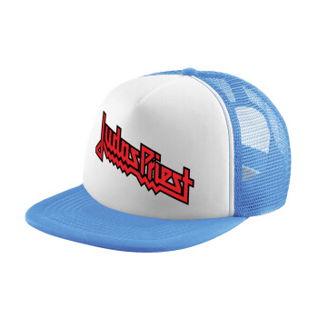 Judas Priest, Καπέλο παιδικό Soft Trucker με Δίχτυ ΓΑΛΑΖΙΟ/ΛΕΥΚΟ (POLYESTER, ΠΑΙΔΙΚΟ, ONE SIZE)