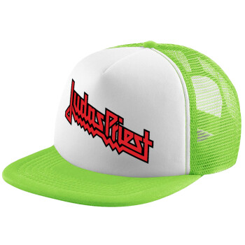 Judas Priest, Καπέλο παιδικό Soft Trucker με Δίχτυ ΠΡΑΣΙΝΟ/ΛΕΥΚΟ (POLYESTER, ΠΑΙΔΙΚΟ, ONE SIZE)