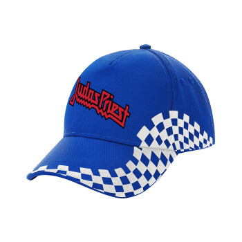 Judas Priest, Adult Ultimate BLUE RACING Cap, (100% COTTON DRILL, ADULT, UNISEX, ONE SIZE)