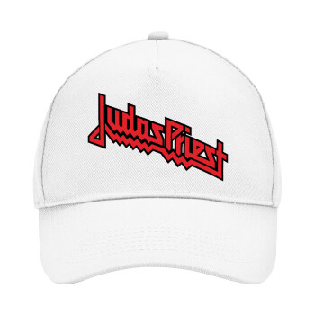 Judas Priest, Καπέλο Ενηλίκων Baseball, Drill, Λευκό (100% ΒΑΜΒΑΚΕΡΟ, ΕΝΗΛΙΚΩΝ, UNISEX, ONE SIZE)
