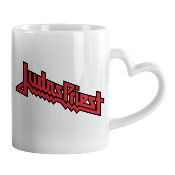 Judas Priest, Mug heart handle, ceramic, 330ml