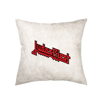Judas Priest, Μαξιλάρι καναπέ Δερματίνη Γκρι 40x40cm με γέμισμα