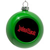 Green Christmas tree ornament bauble 8cm