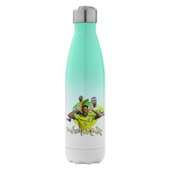 Neymar JR, Metal mug thermos Green/White (Stainless steel), double wall, 500ml