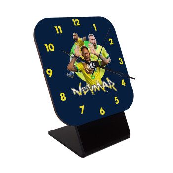 Neymar JR, Quartz Wooden table clock with hands (10cm)