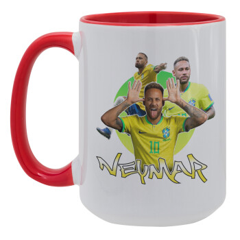 Neymar JR, Κούπα Mega 15oz, κεραμική Κόκκινη, 450ml