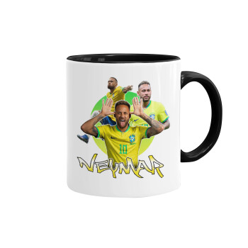 Neymar JR, Mug colored black, ceramic, 330ml